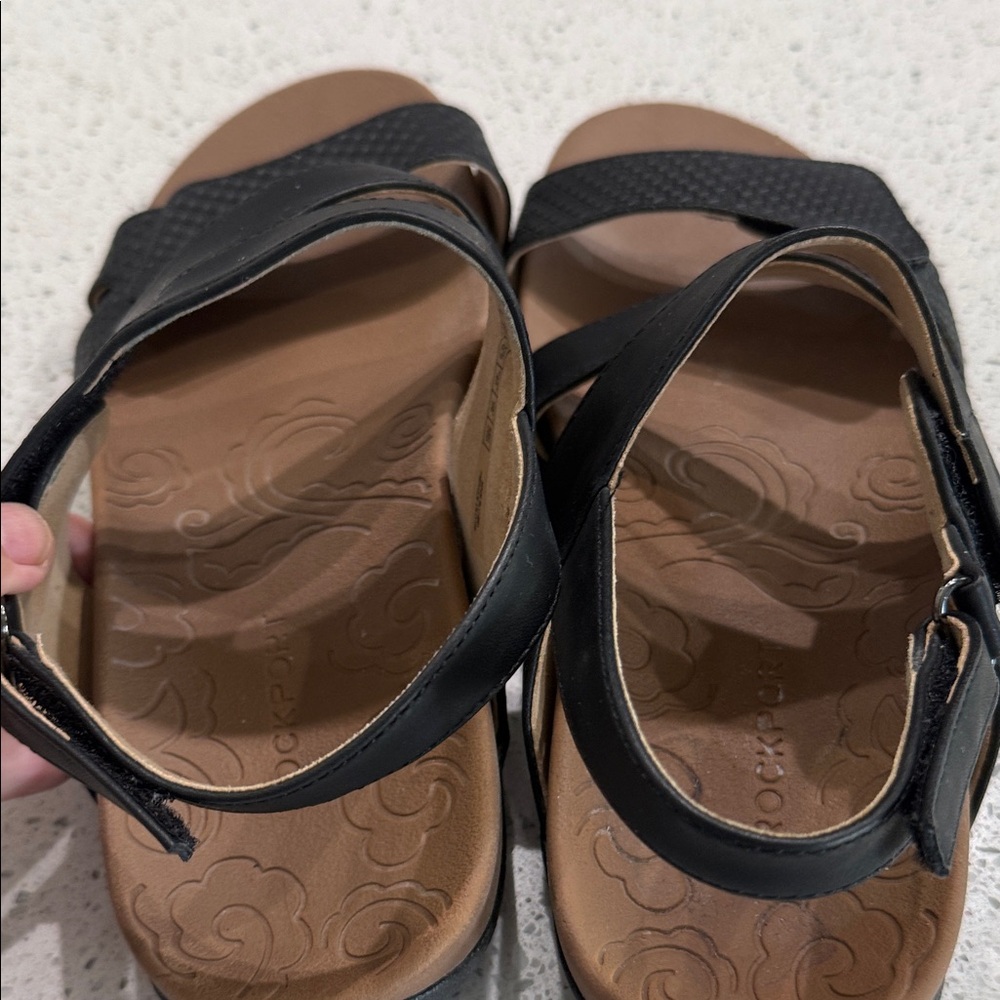 Rockport Black and Brown Slingback Strappy Sandals - Picture 6 of 8